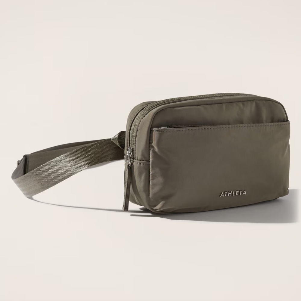 Athleta All About Crossbody Belt Bag Moss Green NEW